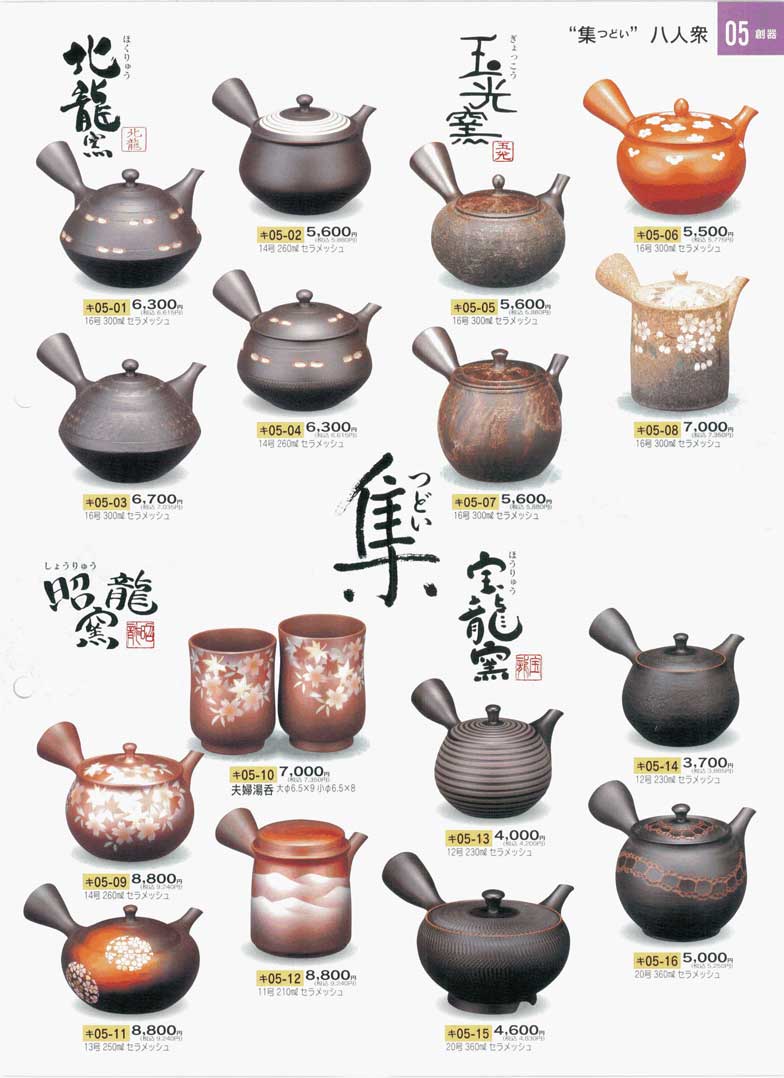 食器 集い八人集・北龍窯・玉光窯・昭龍窯・宝龍窯創器２００７ とこ