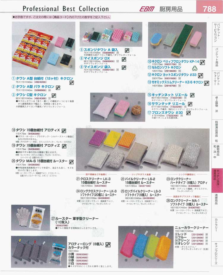 食器 キッチン洗浄・清潔用品・スポンジタワシ プロフェッショナル