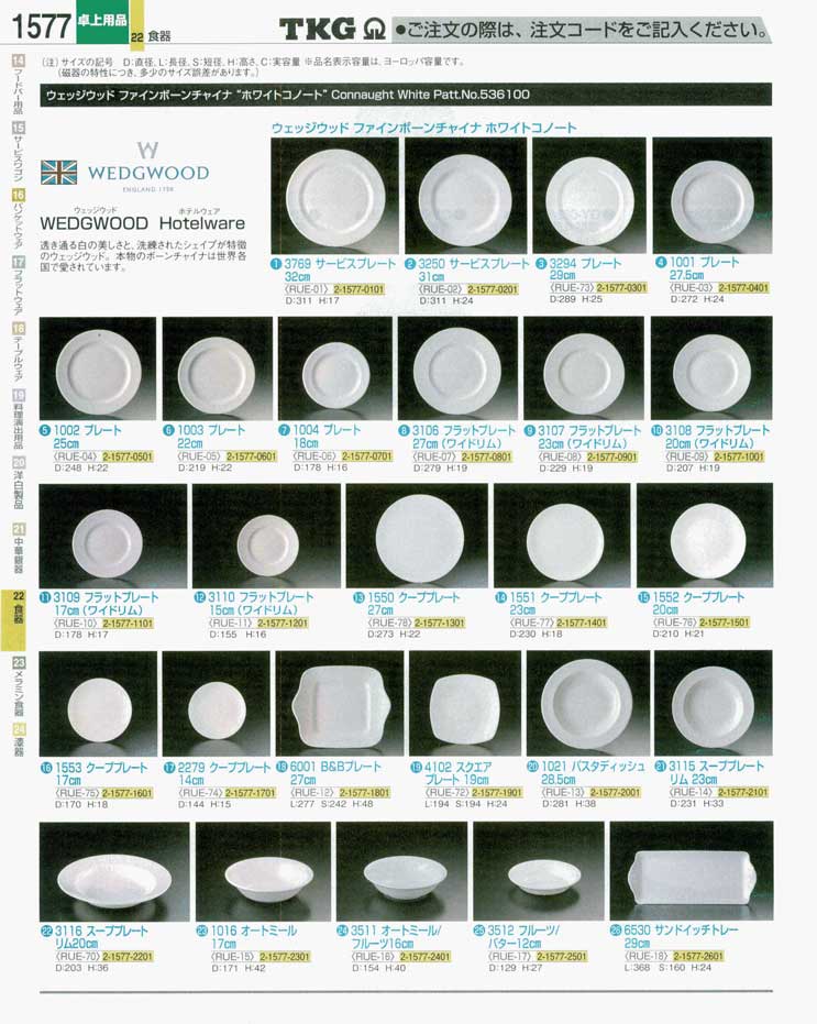 食器 ウエッジウッド皿 ＴＫＧ業務用総合カタログ 遠藤商事－1577ページ