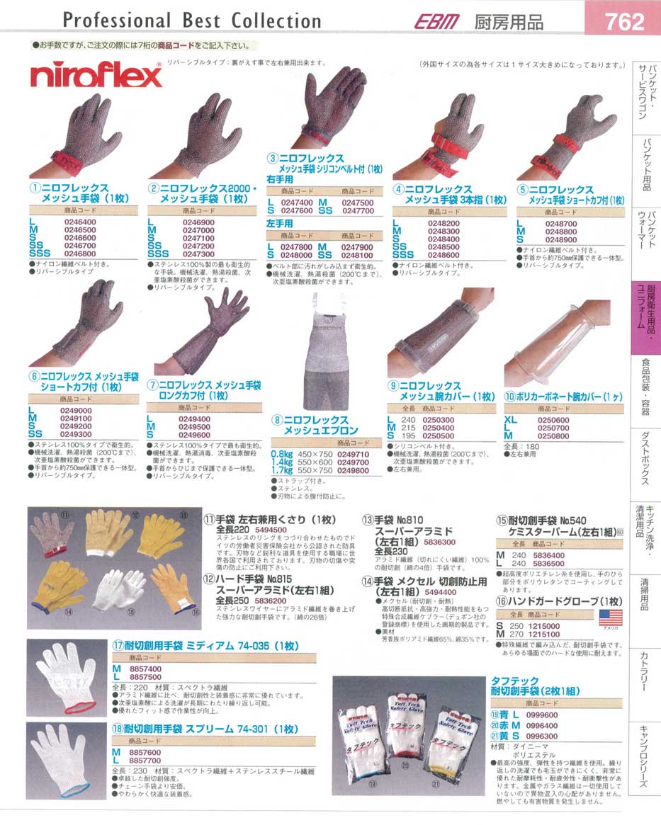 10921円 当店限定販売 ニロフレックス メッシュ手袋 １枚 ＳＳＳ ステンレス