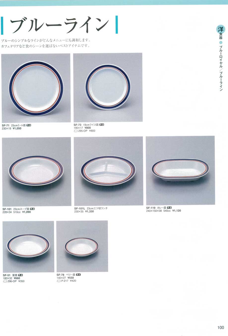 食器 ブルーラインスリーラインメラミンウエア２００９－100ページ