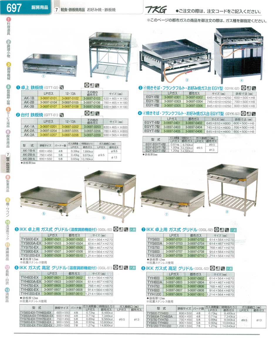 食器 グリドル ＴＫＧ業務用総合カタログ１３－１ 遠藤商事－697ページ