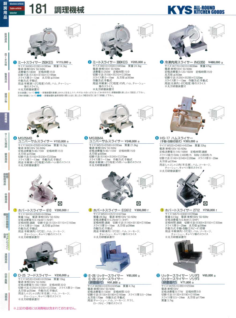 ホバートスライサー ＥＧ６１２ （商品番号10-0181-0801）