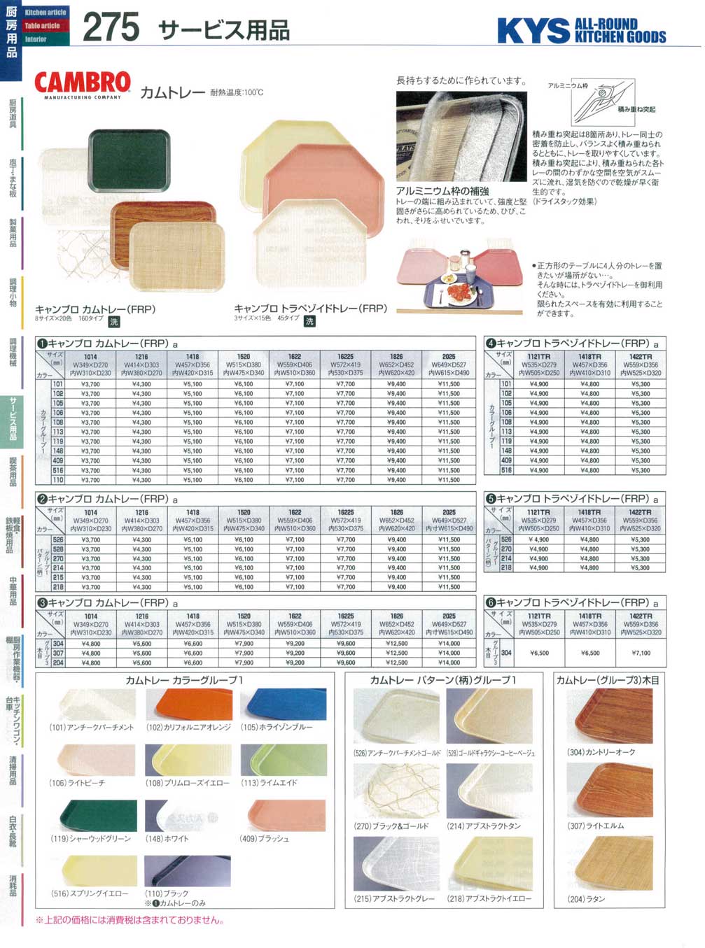 全店販売中 キャンブロ 1216 カムトレー FRP ラタン CAMBRO jobs