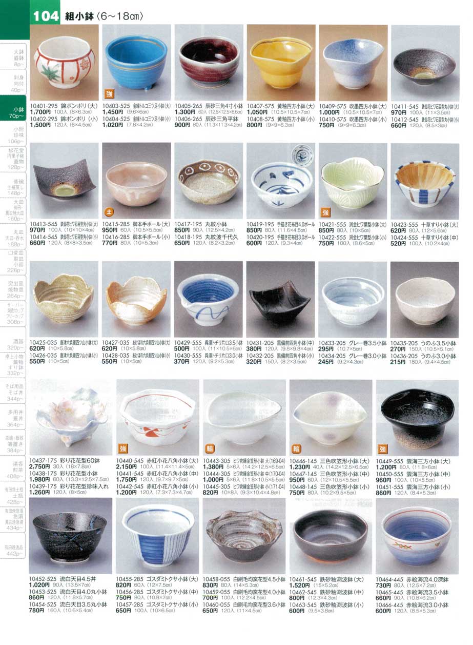 食器 組小鉢陶雅１５－104ページ