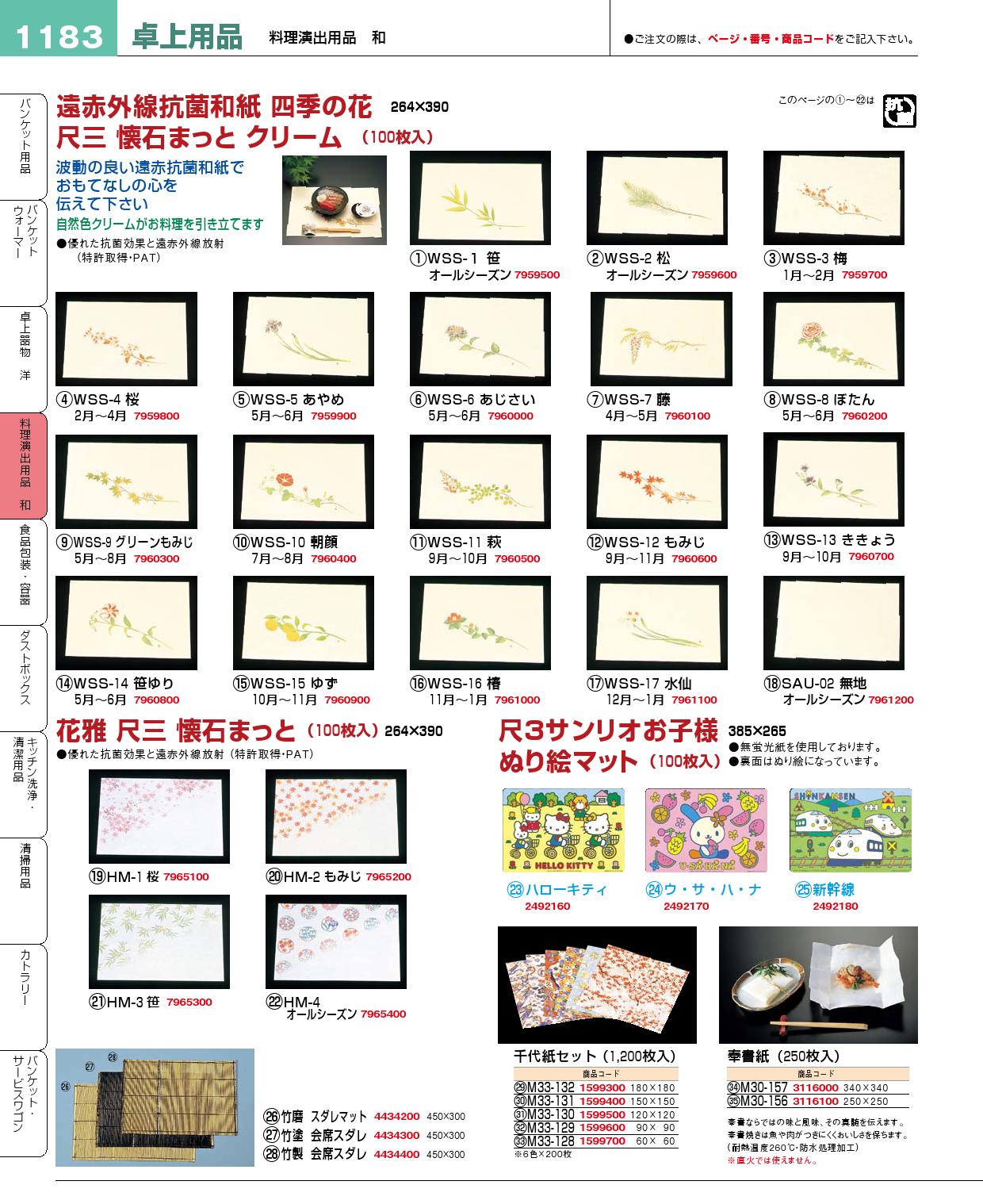 食器 懐石マット プロフェッショナルベストコレクション１５ ＥＢＭ