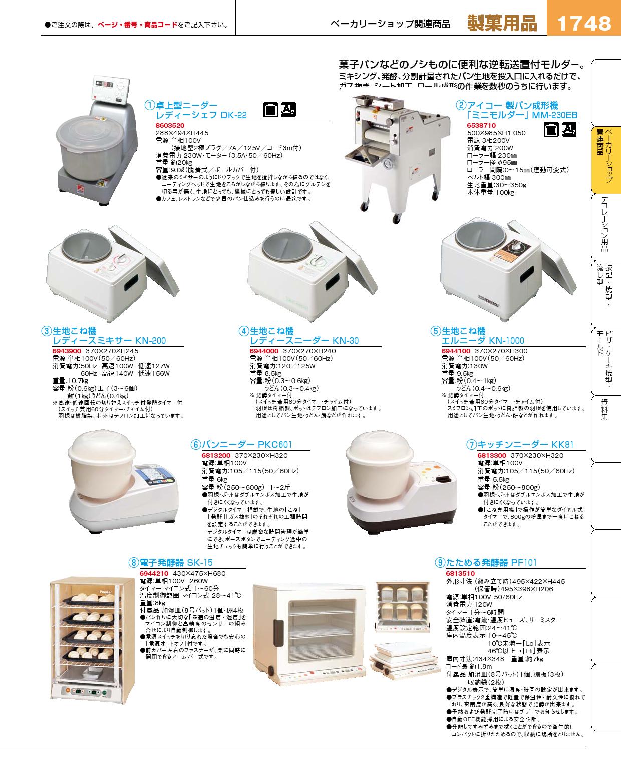 生地こね機 エルニーダー ＫＮ-１０００(170)（商品番号6944100）