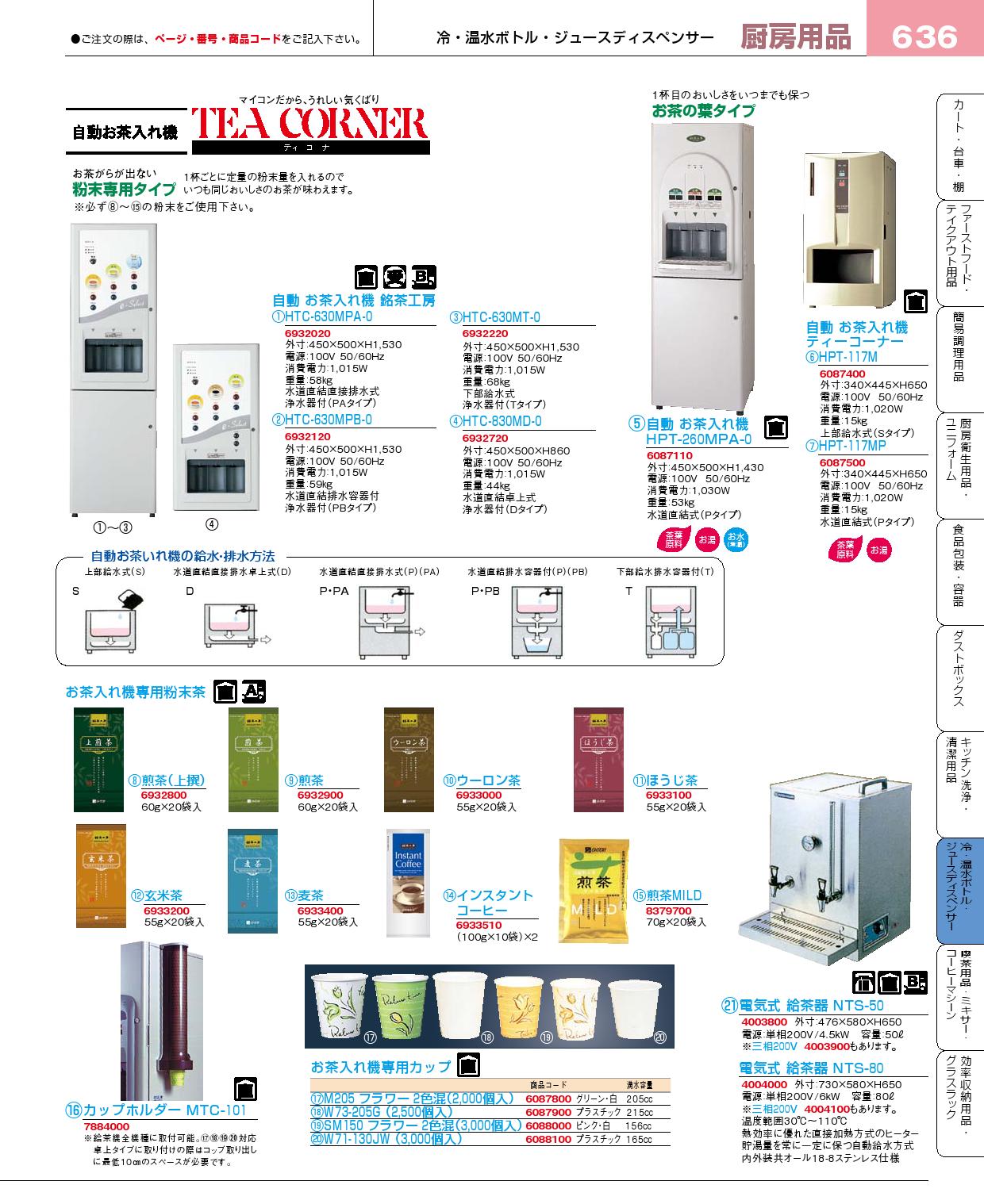 食器 給茶機 プロフェッショナルベストコレクション１５ ＥＢＭ－636ページ