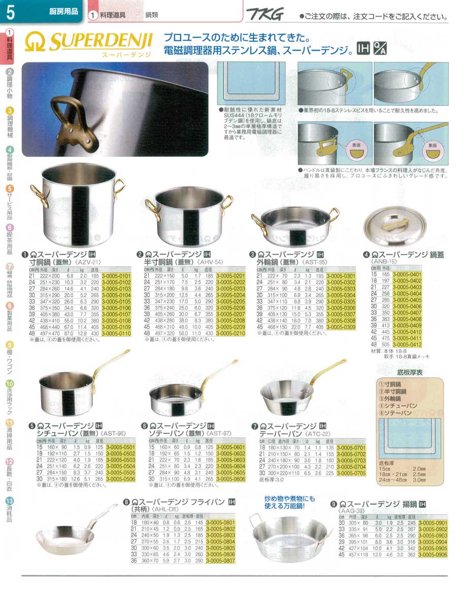 遠藤商事 TKG】TKG エコクリーン 購入サイトデンジ 寸胴鍋 蓋無 30cm