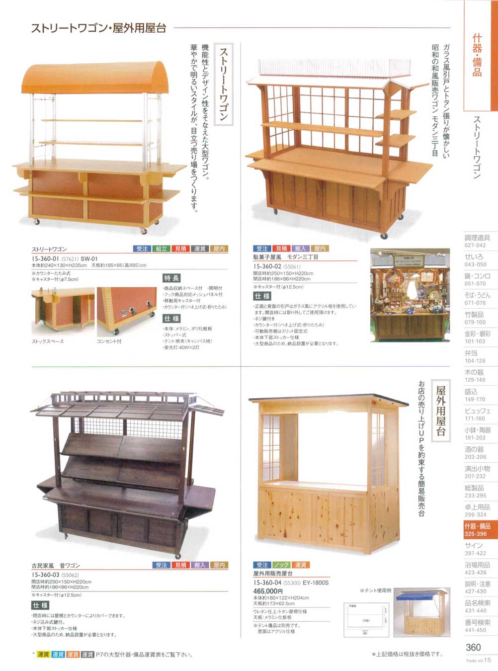 屋台販売台 ブレイ君 コンパクトタイプ（商品番号15-355-04）