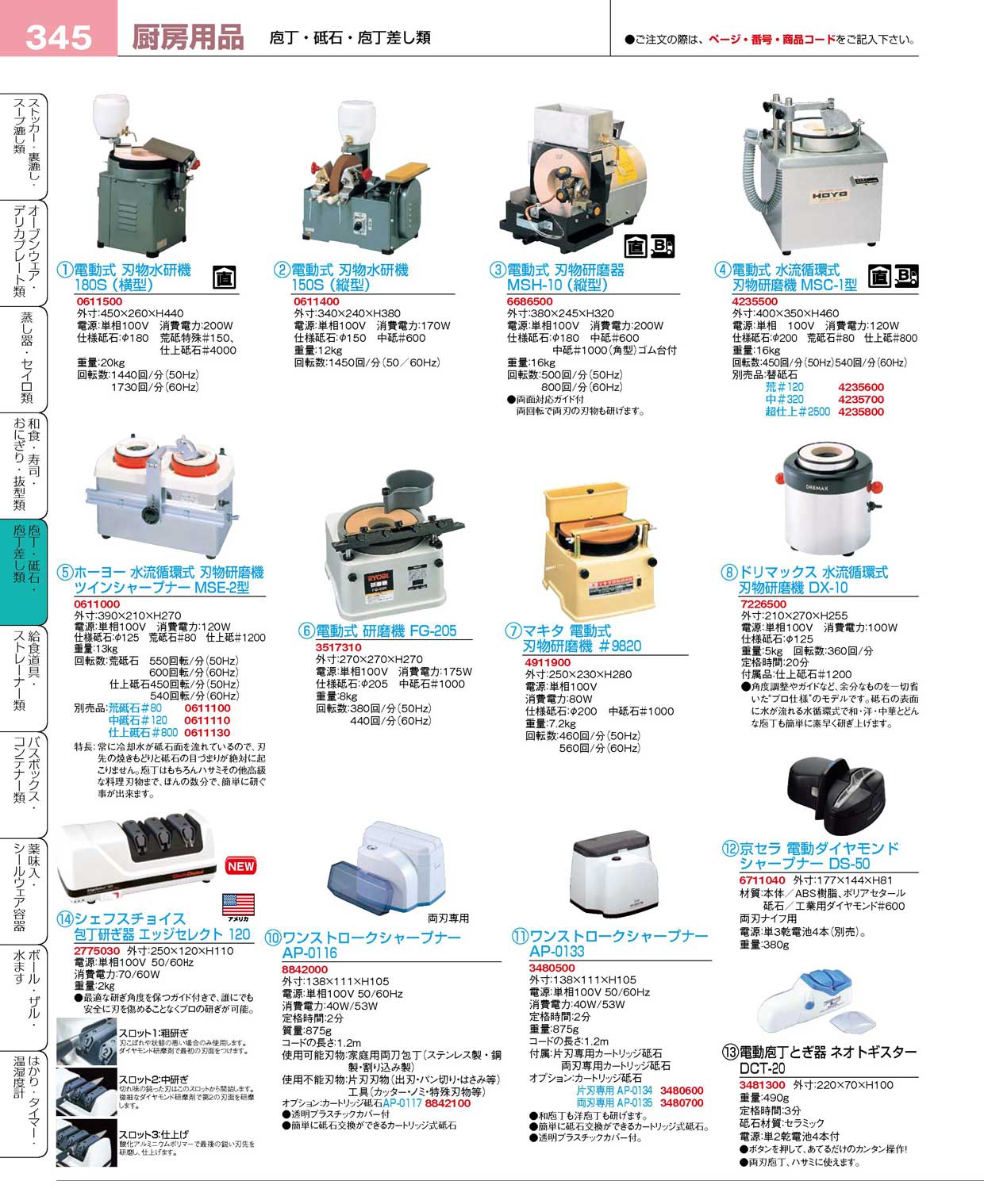 ホーヨー 水流循環式 刃物研磨機 ツインシャープナー ＭＳＥ-２Ｗ(150