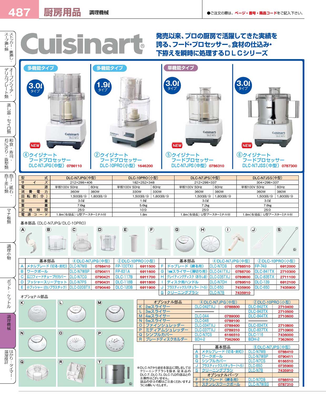 クイジナート小型用 １mmスライサー ＤＬＣ-８４１ＴＸ(136)（商品番号