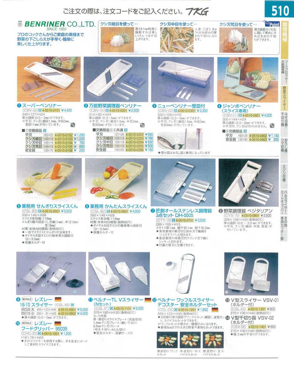 8-0632-0401)CBV04(120)万能野菜調理器ベンリナー（新タイプ）（商品番号4-0510-0201）