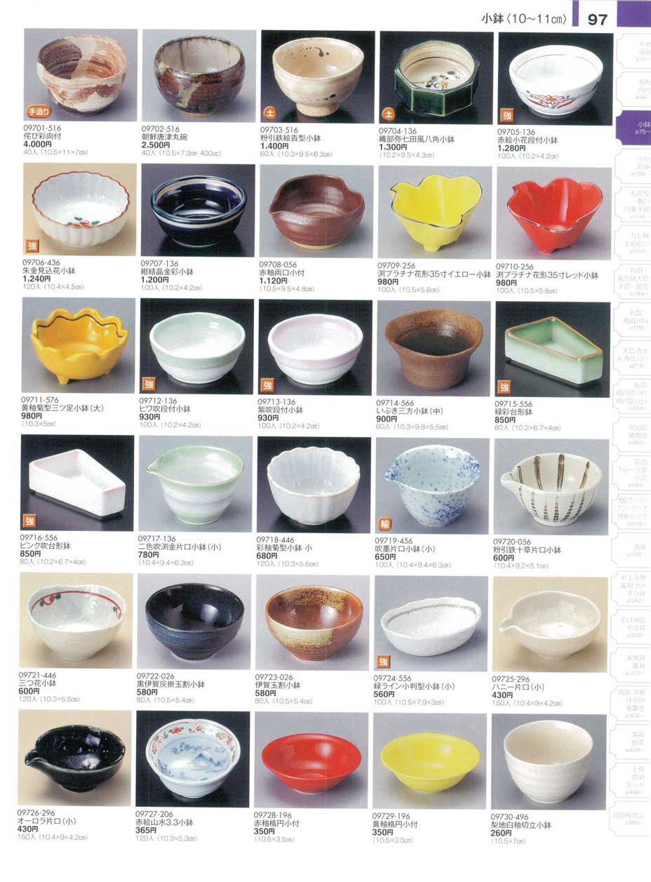 食器 小鉢（１０ｃｍから１１ｃｍ）陶雅１６－97ページ