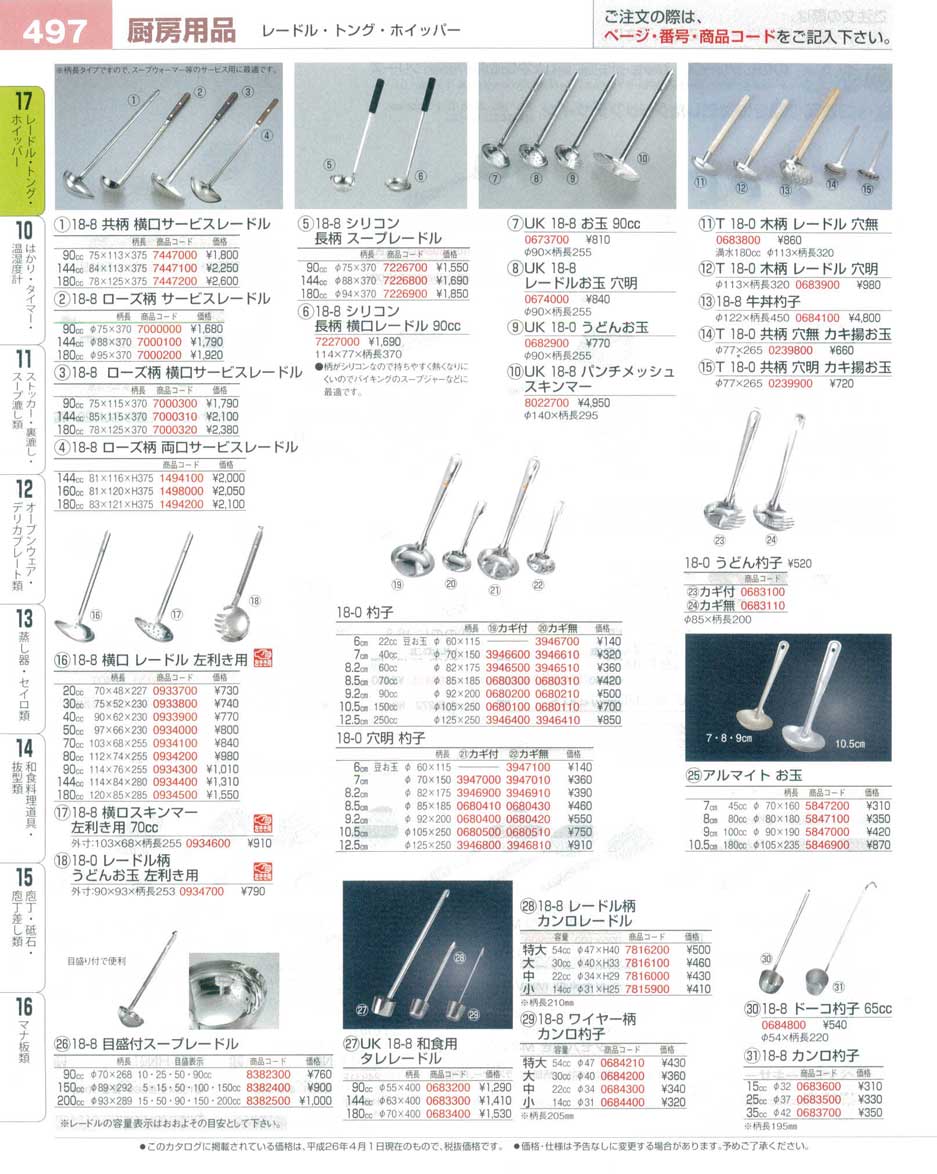 １８-８ 目盛付スープレードル １５０cc(90)（商品番号8382400）