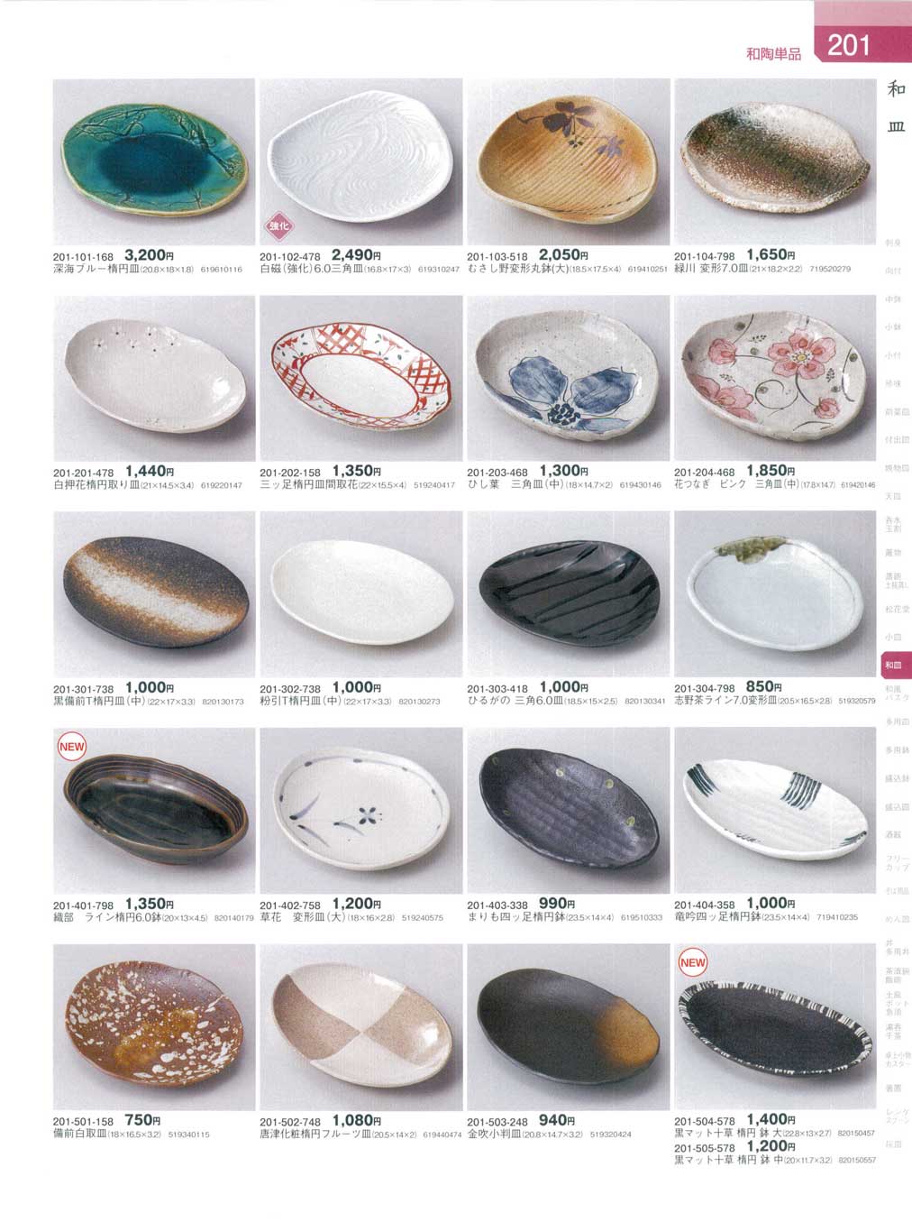 食器 和皿・変形皿器蔵８－201ページ