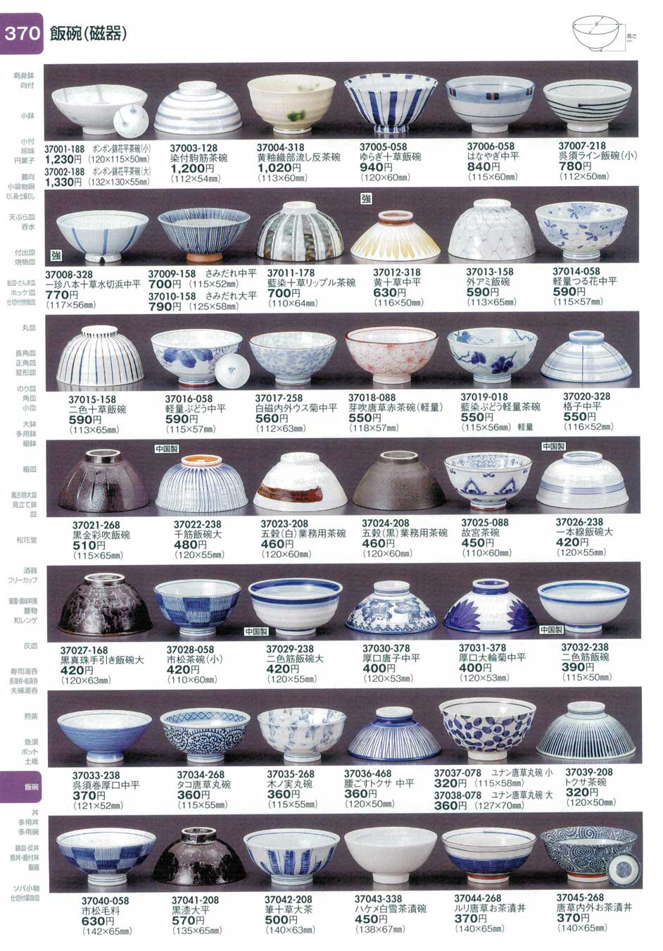 食器 飯碗（磁器）陶里２８－370ページ