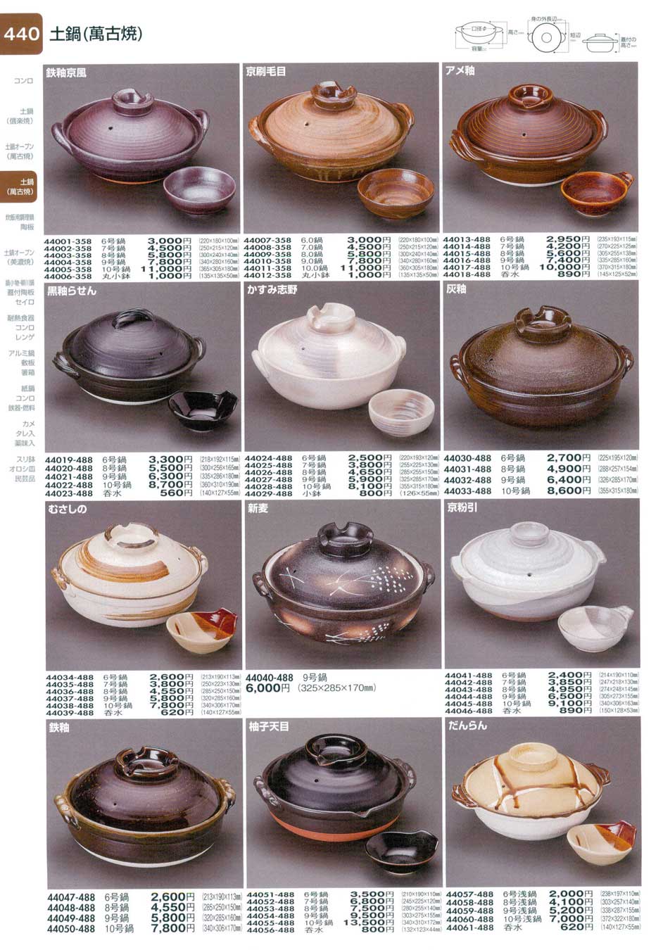 食器 土鍋（萬古焼）陶里２８－440ページ