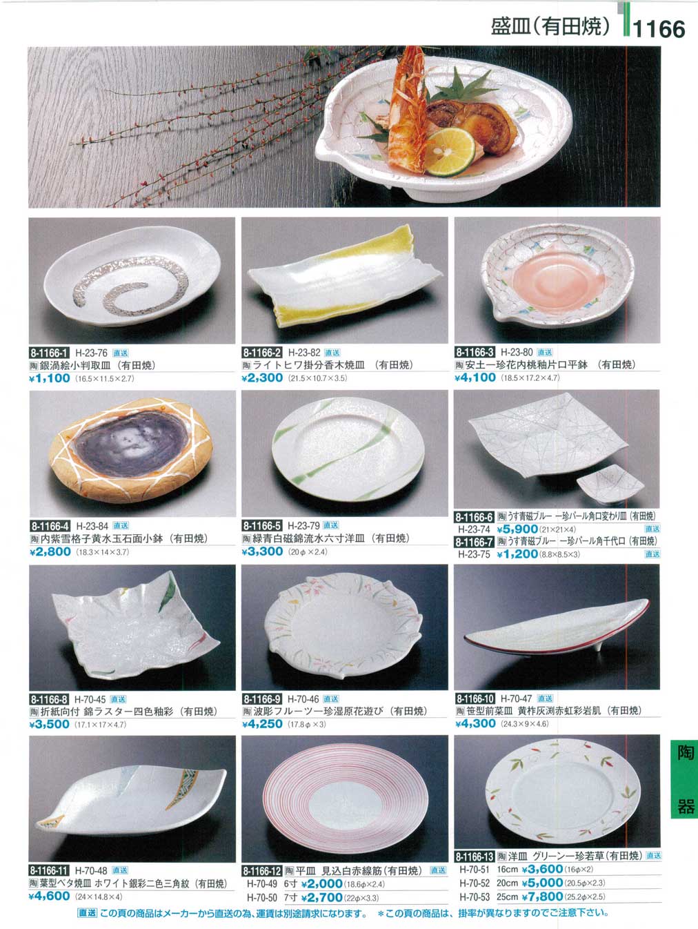 食器 盛皿（有田焼）割烹漆器２８－1166ページ