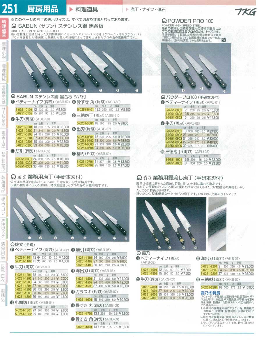 ランキングや新製品 SABUN サブン ステンレス鋼 黒合板 牛刀 両刃 24cm asakusa.sub.jp