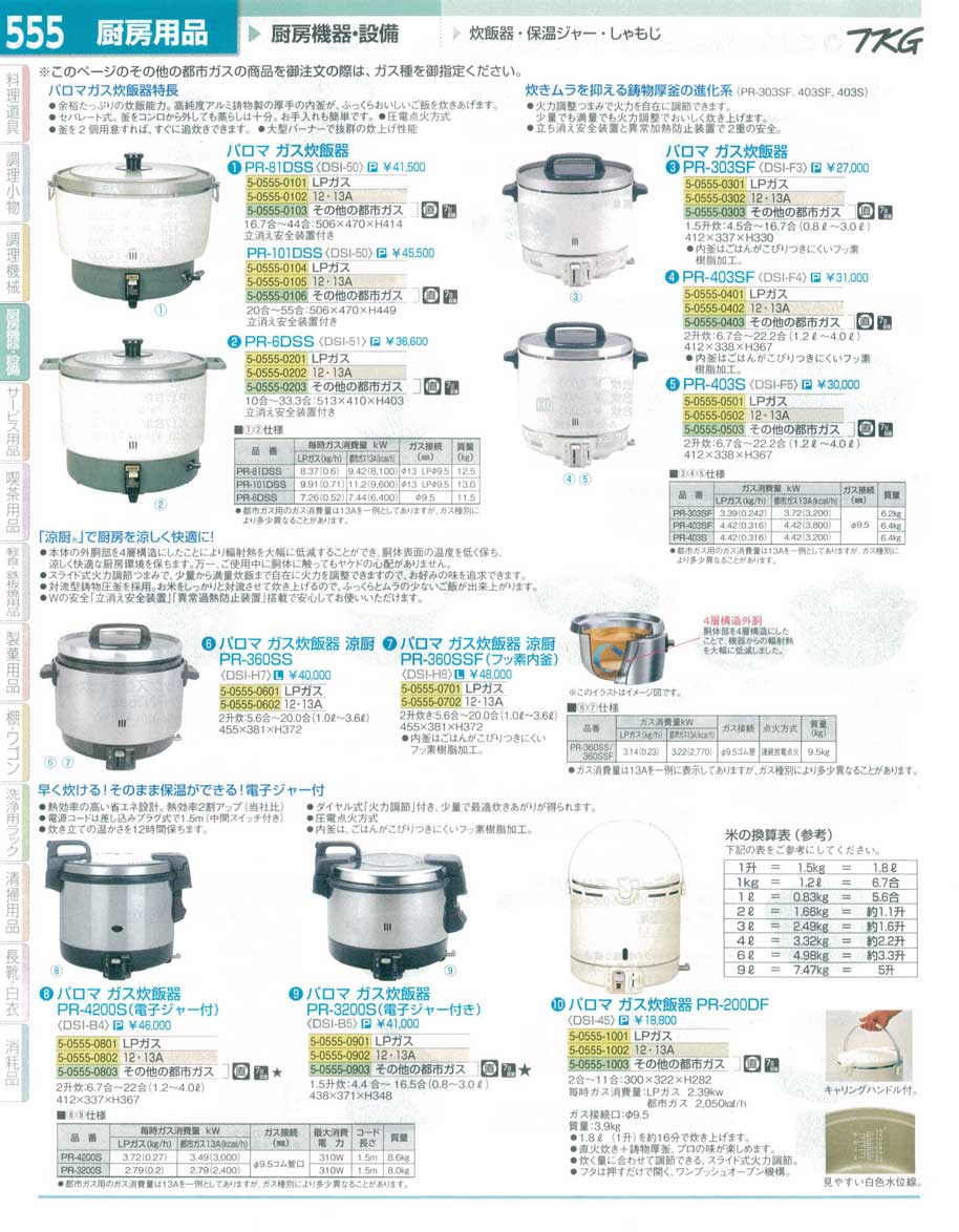 食器 ガス炊飯器 ＴＫＧ１５－２ 遠藤商事－555ページ