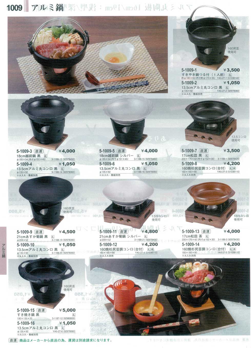 食器 アルミ鍋・コンロやすらぎ３０－1009ページ