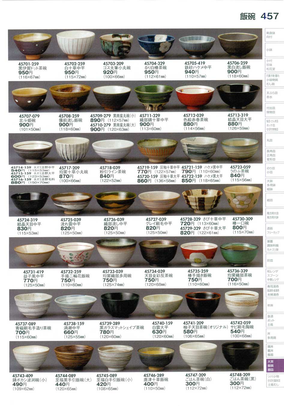 食器 飯碗（土物）Rice Bowl 陶里２９－457ページ
