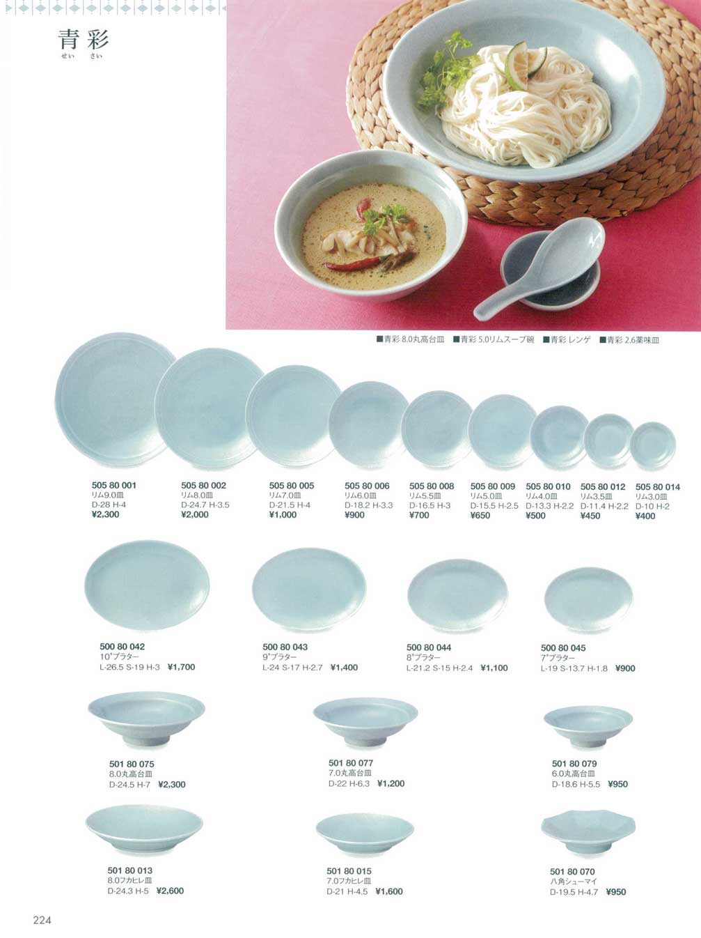 食器 青彩Collection of Chinese Tableware 花伝９－224ページ
