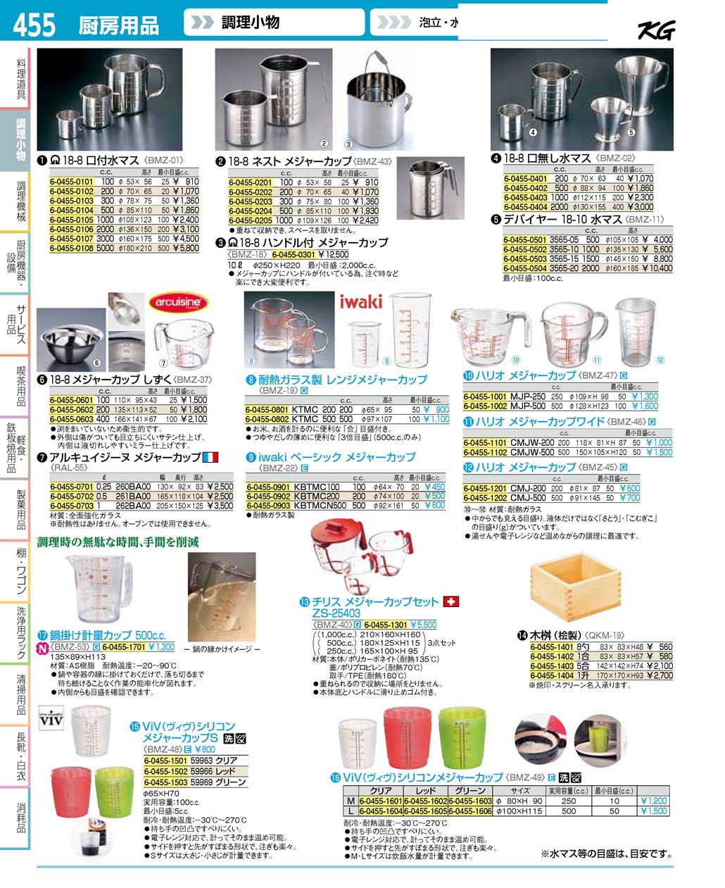 食器 水マス・メジャーカップ ＴＫＧ１６－２ 遠藤商事－455ページ