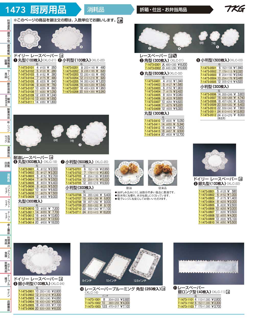食器 折箱・仕出・お弁当用品 ＴＫＧ１７－１ 遠藤商事－1473ページ
