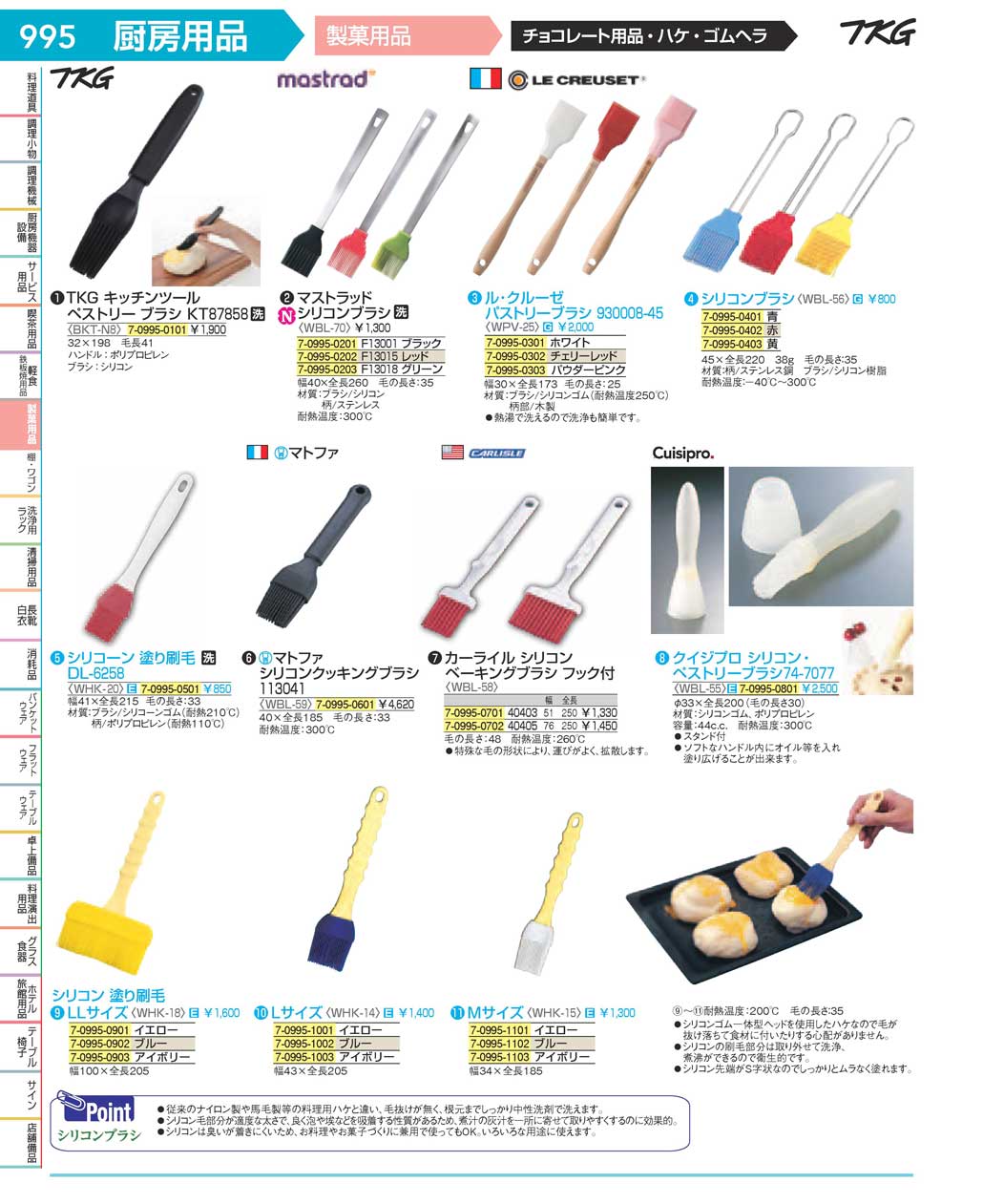 食器 製菓用品・シリコンブラシ ＴＫＧ１７－１ 遠藤商事－995ページ