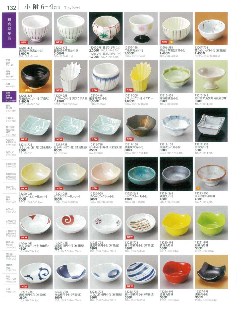 食器 小附６から９ｃｍTiny bowl 陶雅１８－132ページ
