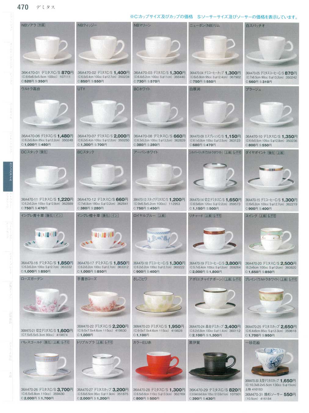 食器 デミタスCAFE STYLE, Demitasse Cup & Saucer まごころ３６－470