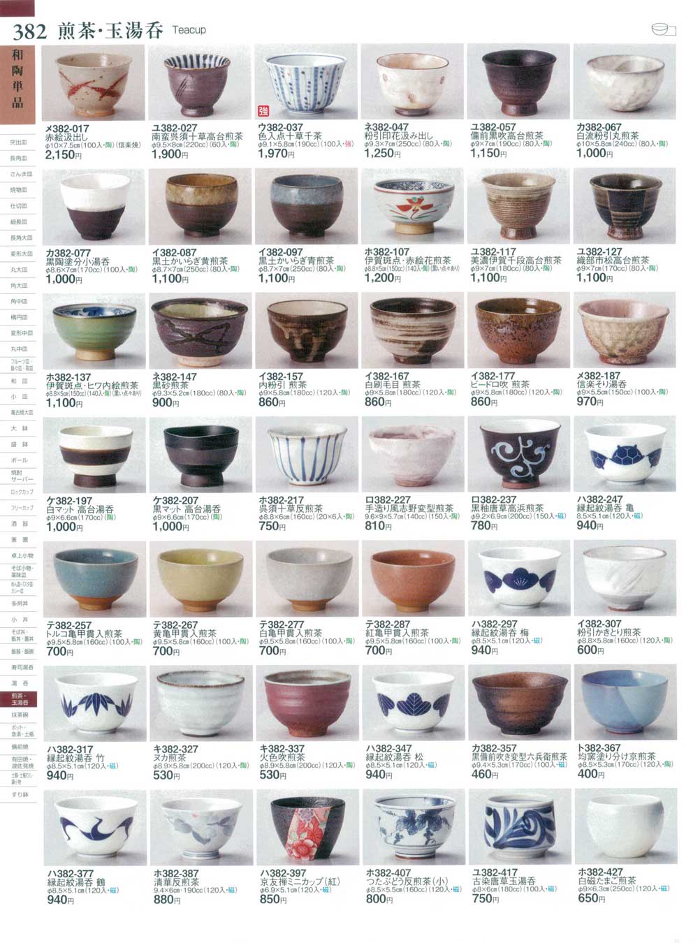 食器 煎茶・玉湯呑Teacup ときわ２７－382ページ