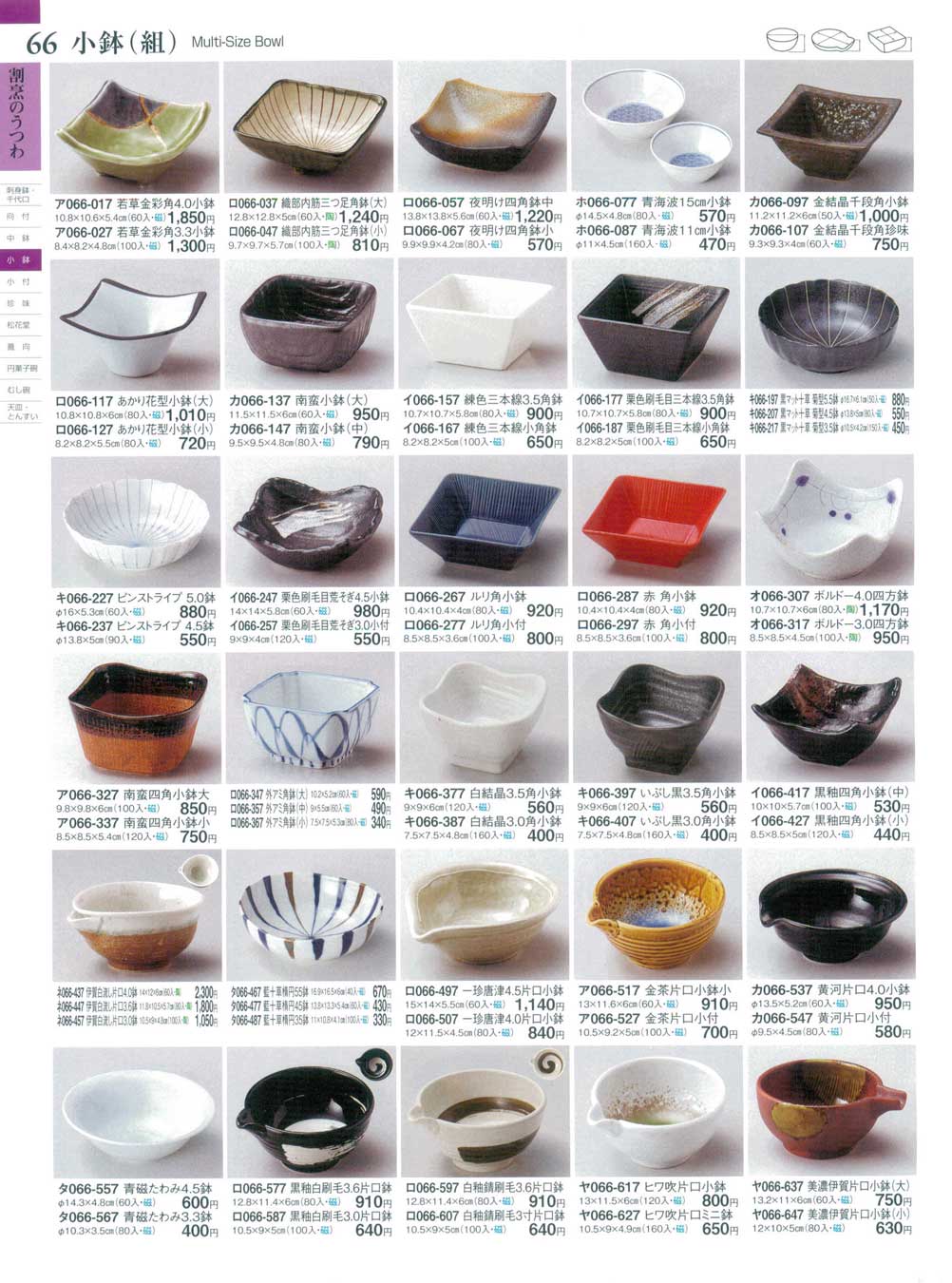 食器 小鉢（組）Multi-Size Bowl ときわ２７－66ページ
