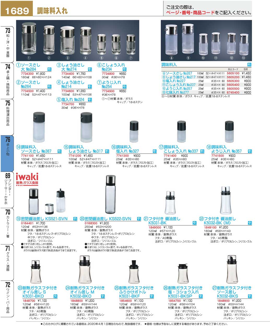 満点の iwaki フタ付ソース差し KT5032-BKS discoversvg.com