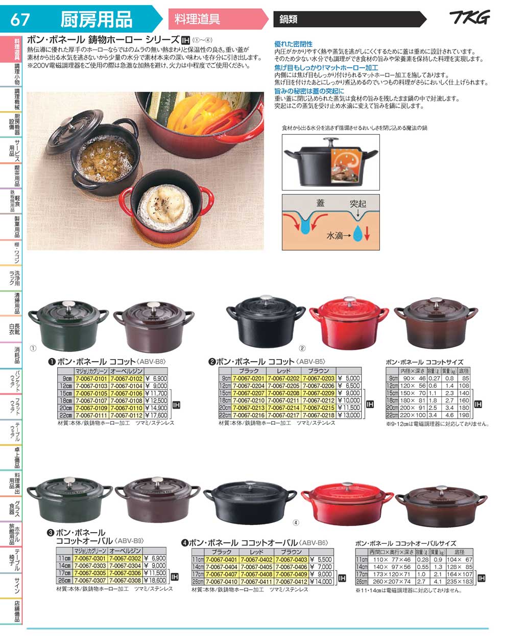 食器 鍋類・ボンボネール鋳物ホーローシリーズPot and Pan,Enamel