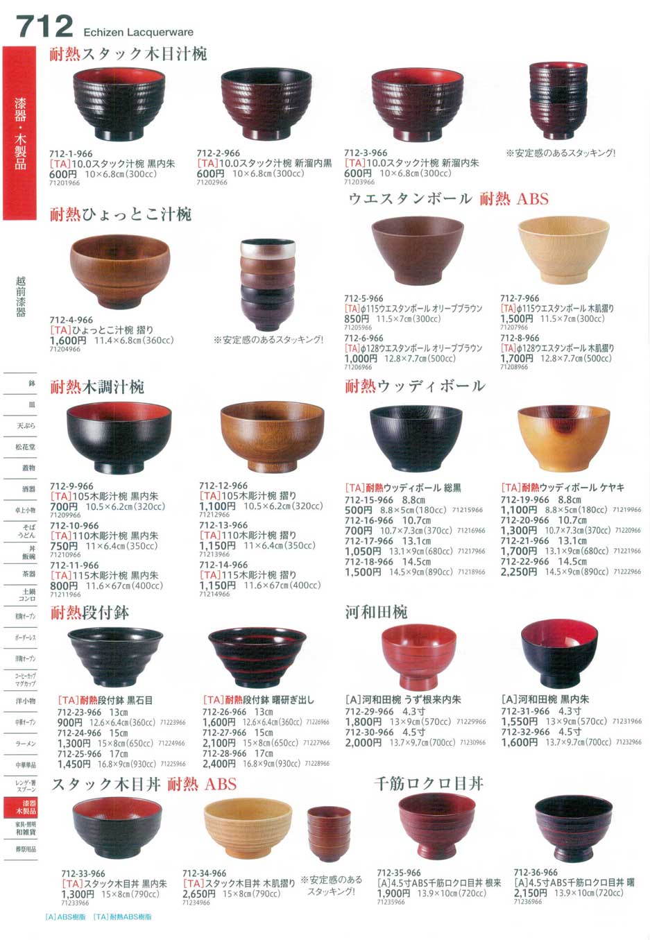 食器 越前漆器・椀Echizen Lacquerware, Bowl うつわ１６－712ページ