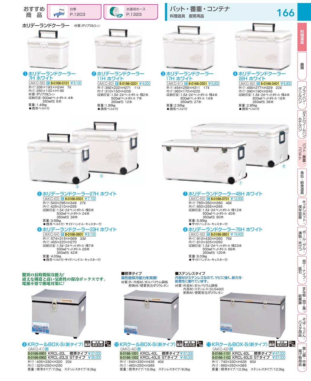 AKC6301(120)ホリデーランドクーラー ホワイト２７Ｈ（商品番号8-0166-0501）