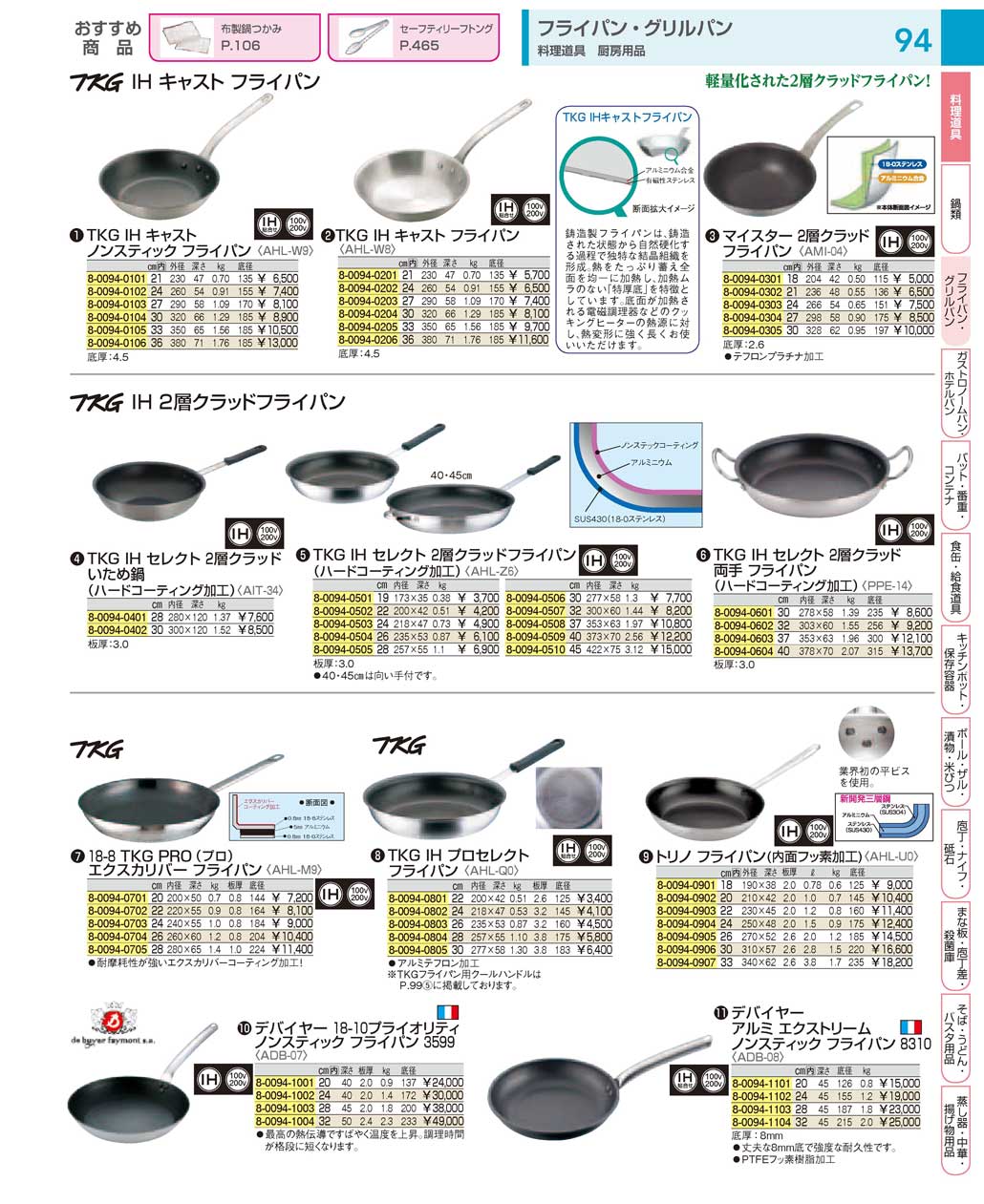 AHLZ605(90)ＴＫＧセレクト ２層クラッド フライパン２８ｃｍ（商品番号8-0094-0505）