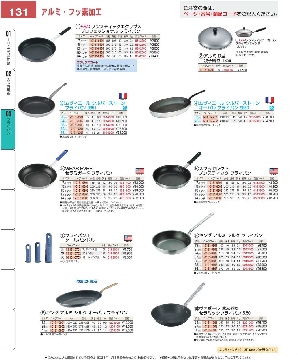 食器 フライパンAluminum frying pan / Fluorine coating