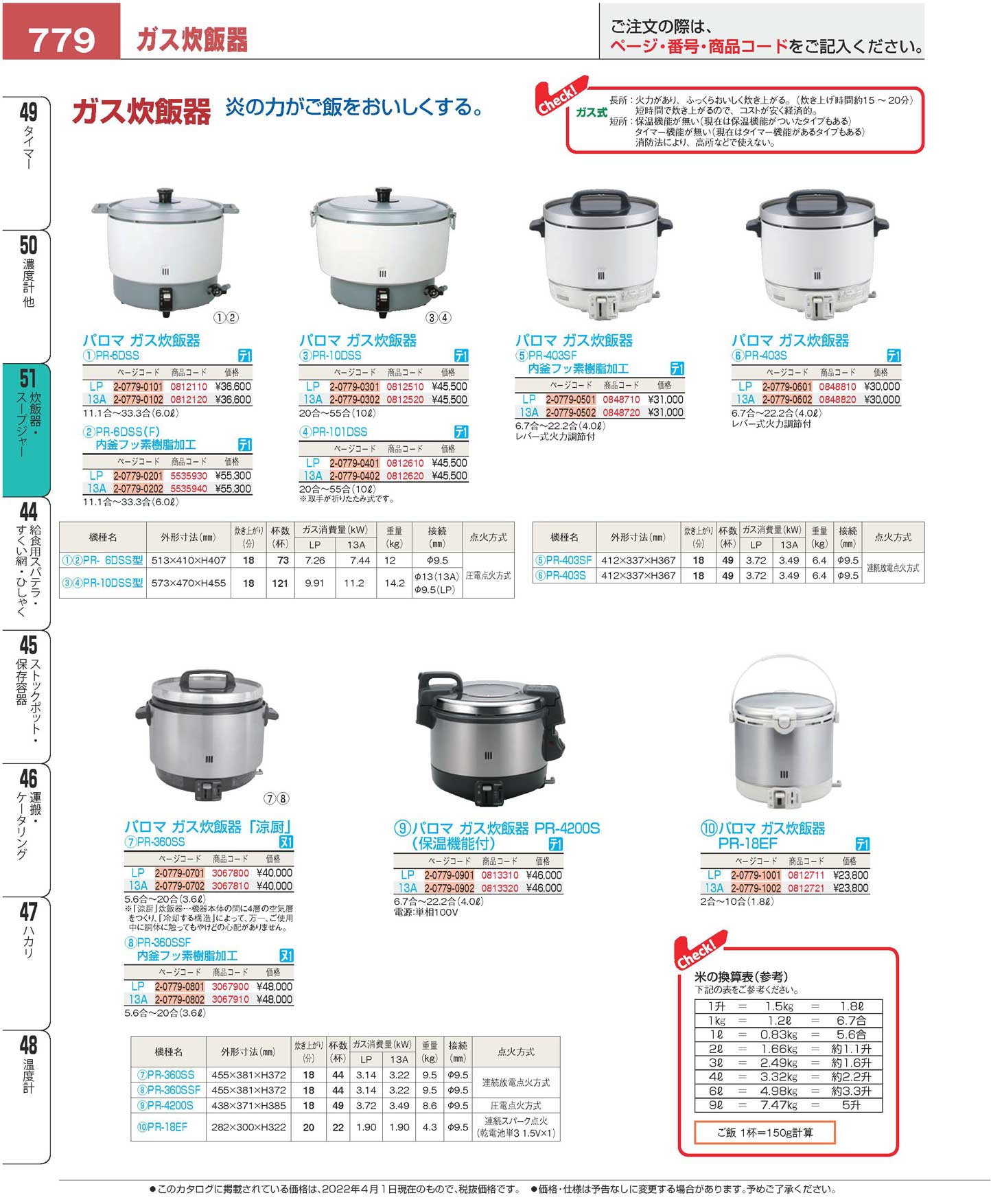 全国総量無料でパロマ ガス炊飯器(内釜フッ素樹脂加工)PR-403SF LP 飲食、厨房用