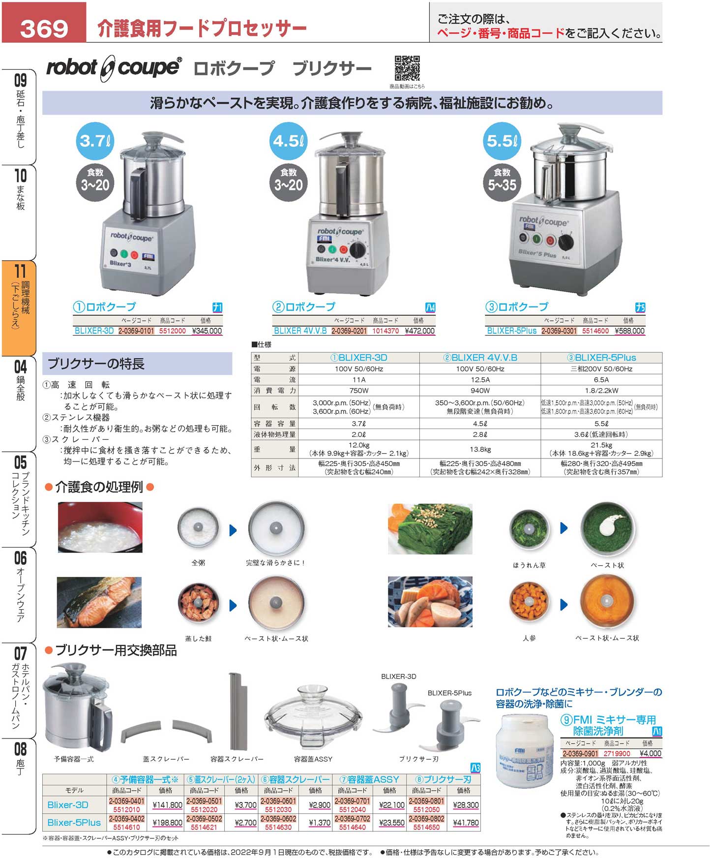 食器 調理機械（下ごしらえ）／介護職用フードプロセッサーCooking