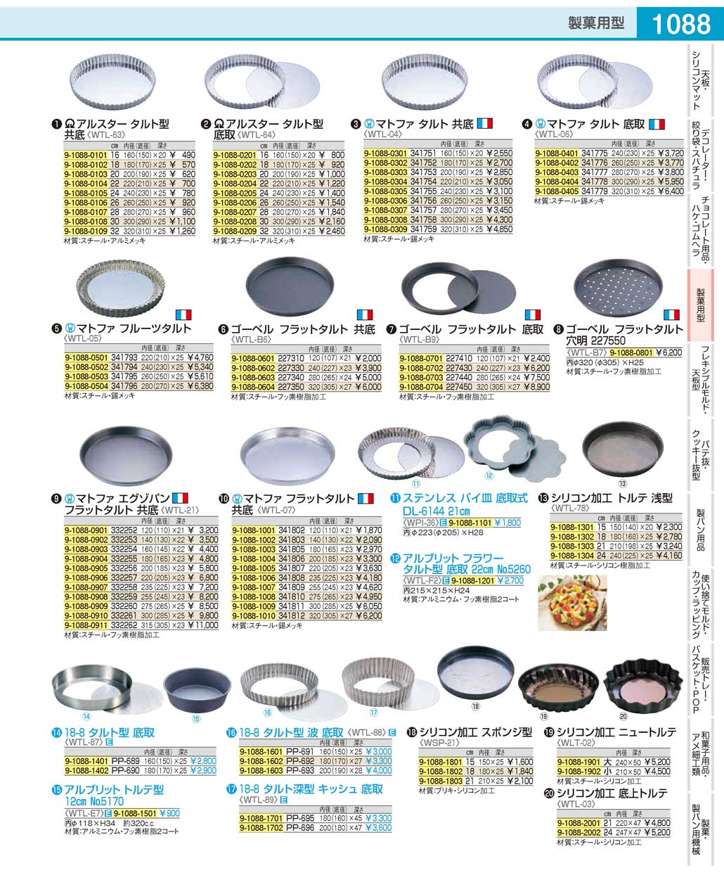 食器 製菓用型／タルト型Cooking tools for confectionery