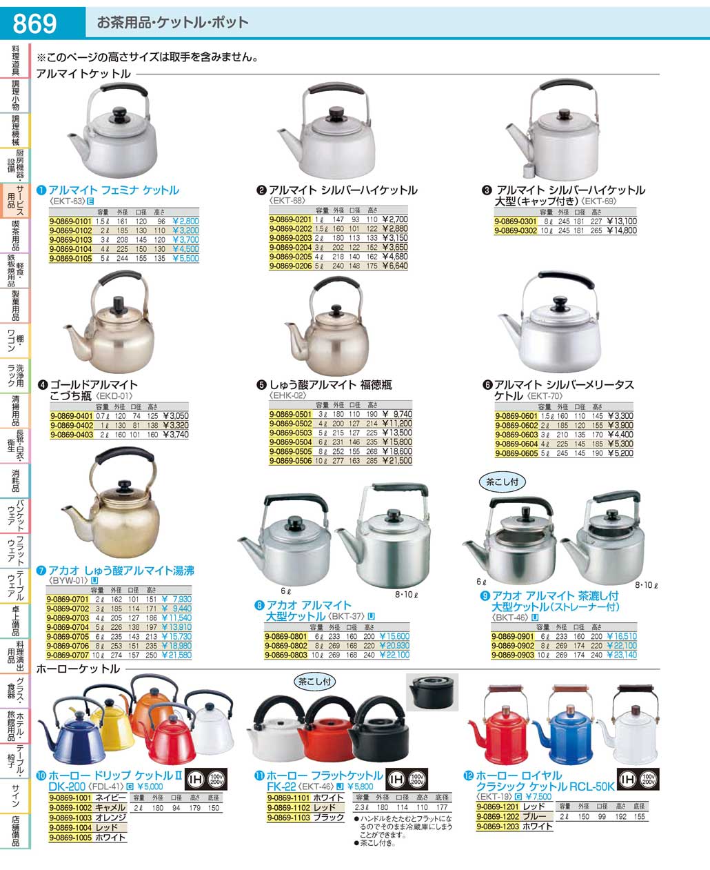 BYW01004(100)アカオ しゅう酸アルマイト湯沸４Ｌ（商品番号9-0869-0703）