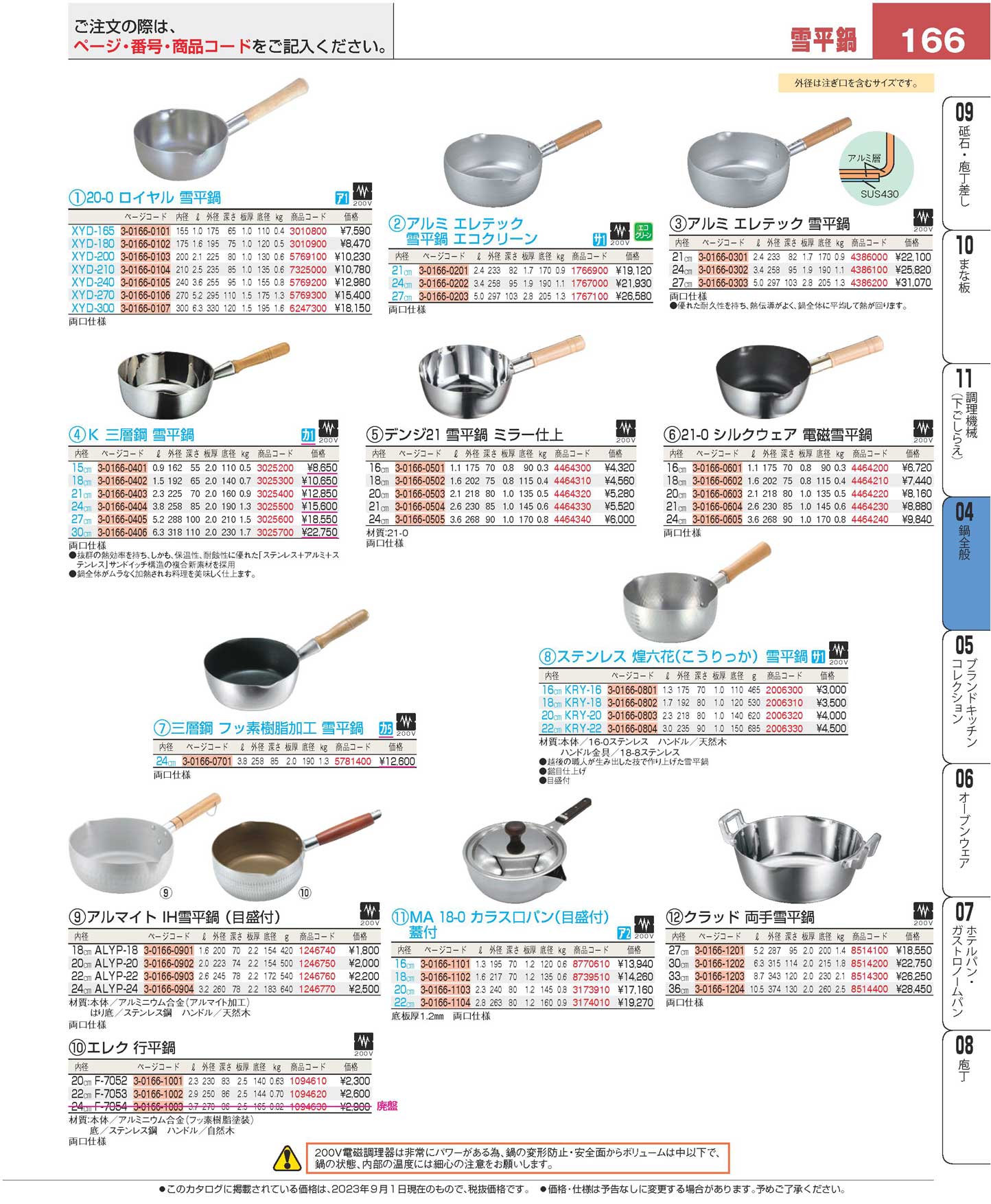 食器 鍋全般／雪平鍋Pots and pans プロフェッショナルベスト