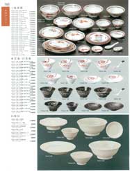 三色雷紋・赤雲竜・白雲竜・白粉引Chinese Tableware(open stock)