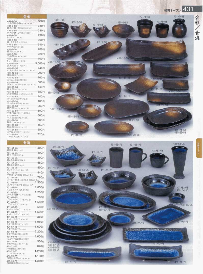 食器 和陶オープン金彩・青海器蔵4 2006－2008－431ページ