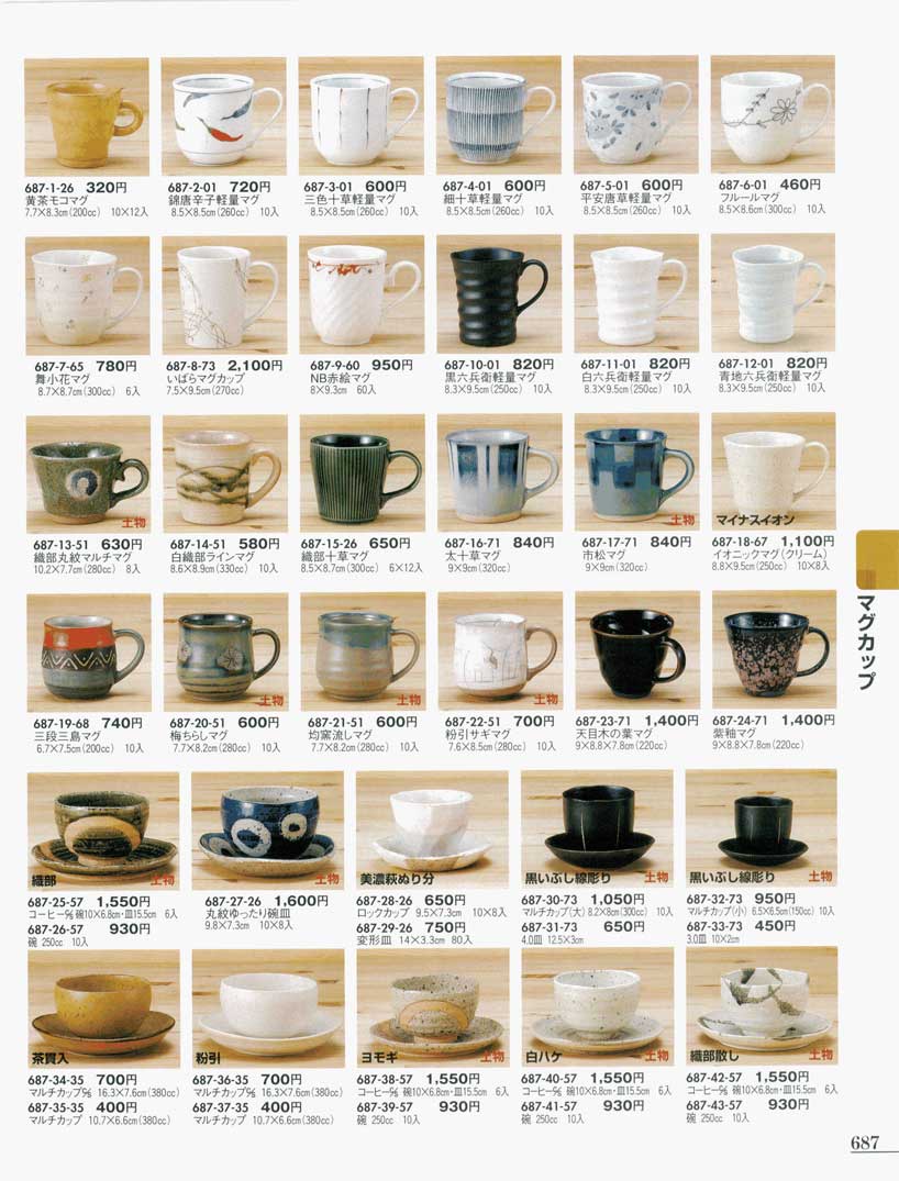 民藝コーヒーカップソーサー 民藝 湯町窯 コーヒーカップ