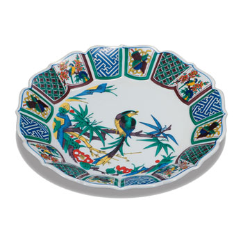 10号盛皿 古九谷花鳥